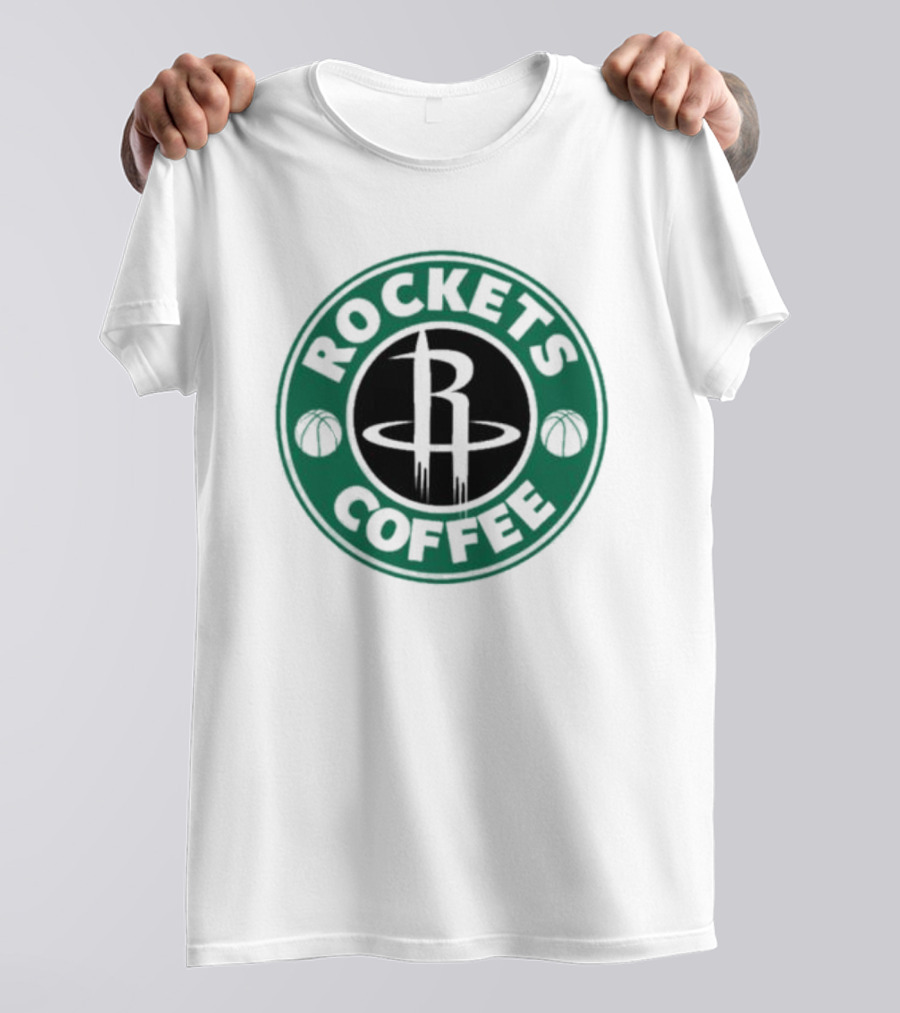 Houston Rockets Coffee Parody Logo Basketball T-Shirt