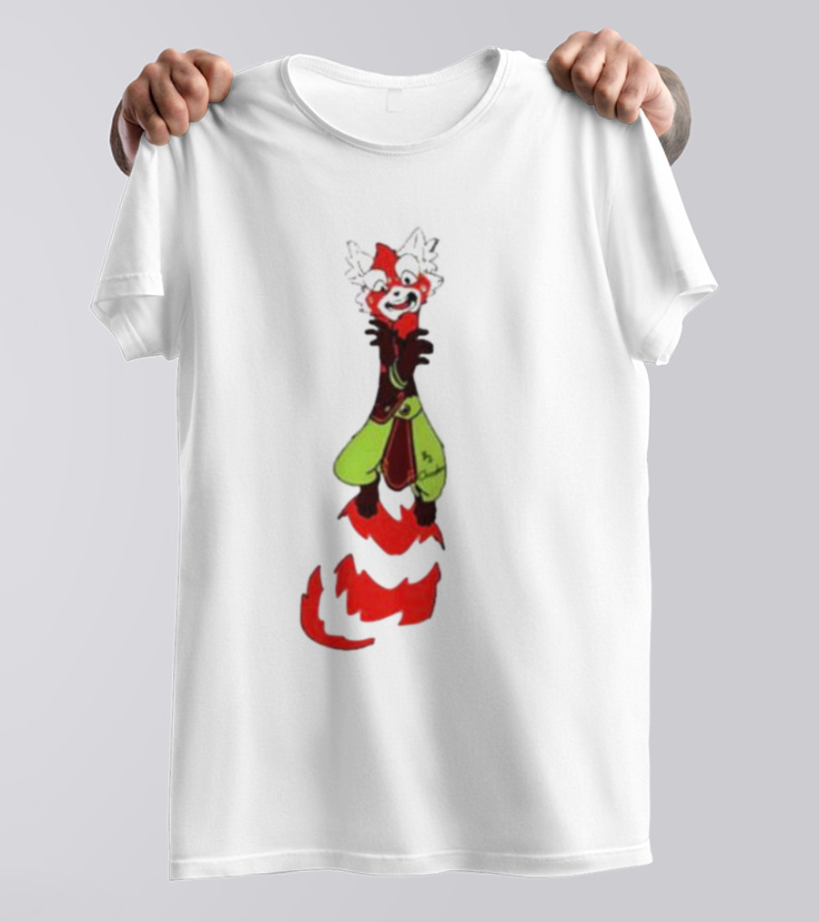 Joseph AK Twoucan Chirenbo Red Panda Standing Green Pants T-Shirt