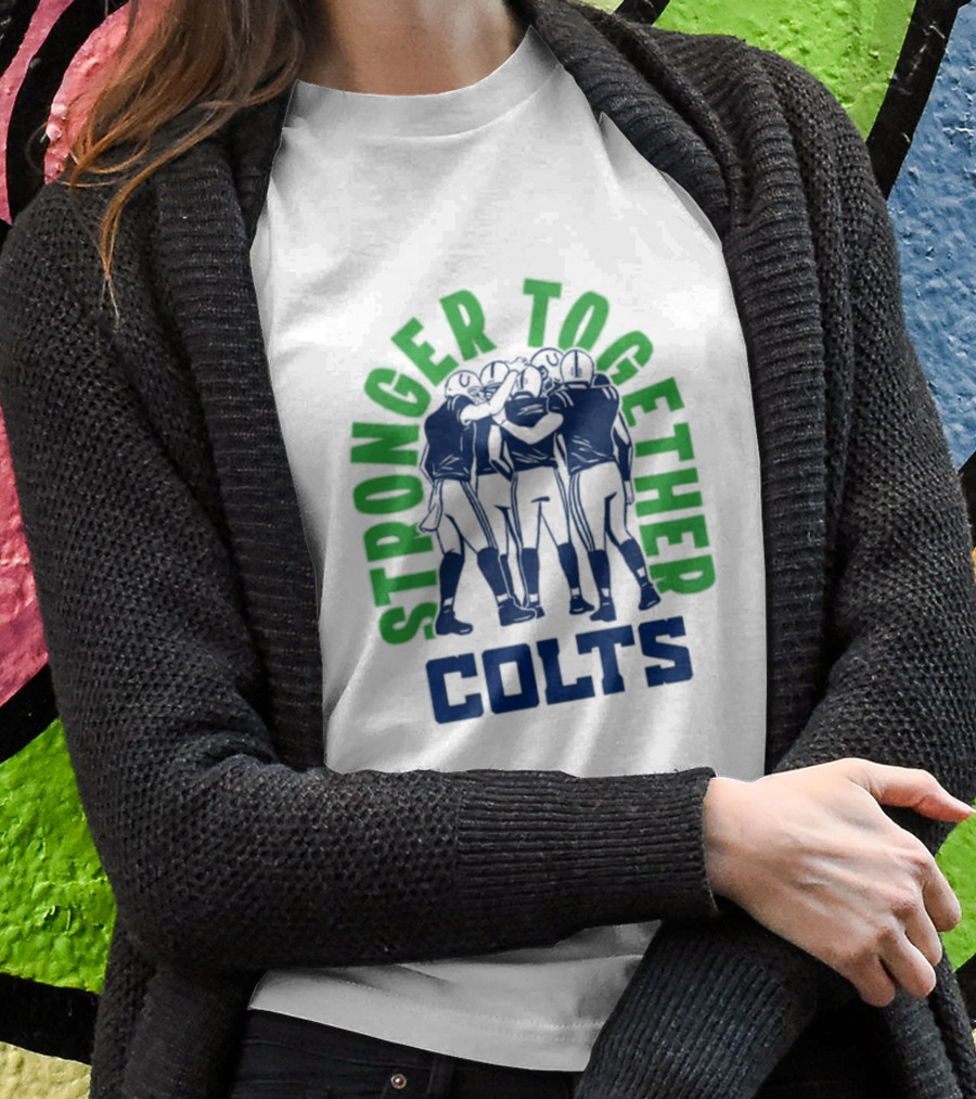 Stronger Together Colts Kicking The Stigma Homefield Cream Indianapolis Colts T-Shirt
