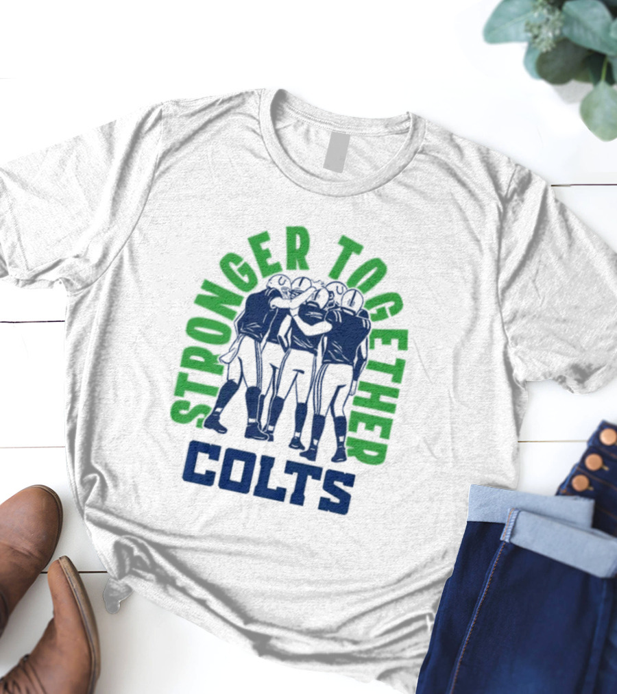 Stronger Together Colts Kicking The Stigma Homefield Cream Indianapolis Colts T-Shirt