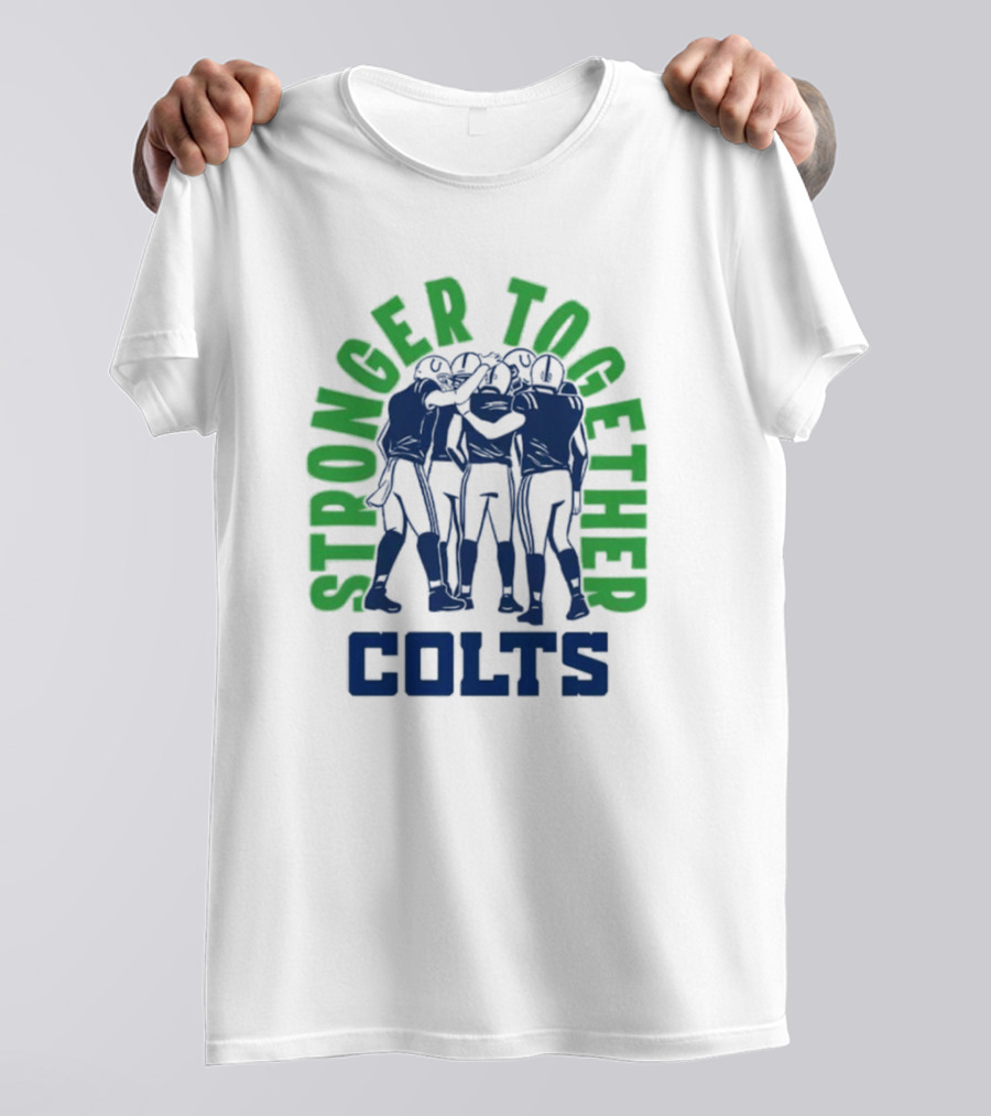 Stronger Together Colts Kicking The Stigma Homefield Cream Indianapolis Colts T-Shirt