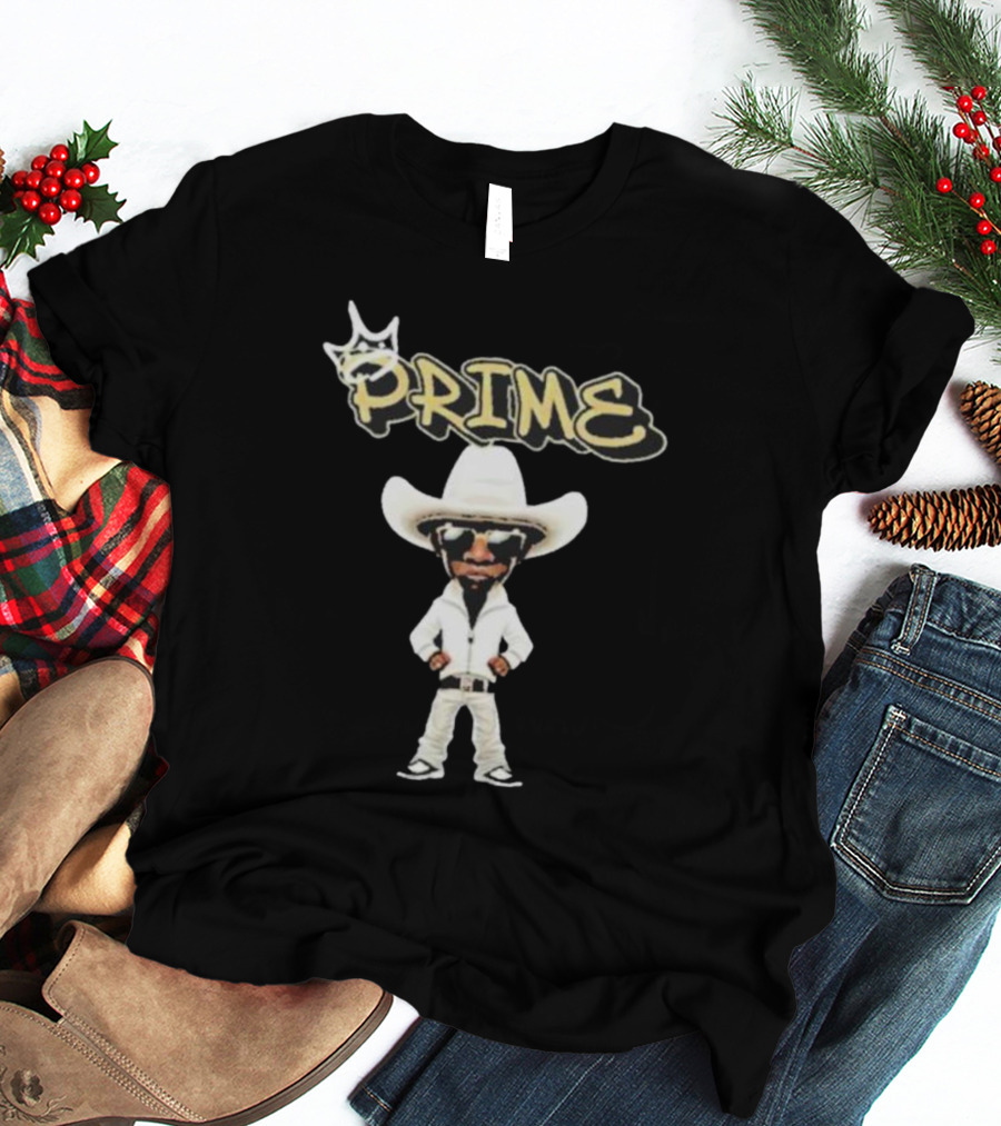 Prime King Deion Sanders Cowboy Outfit Iconic T-Shirt