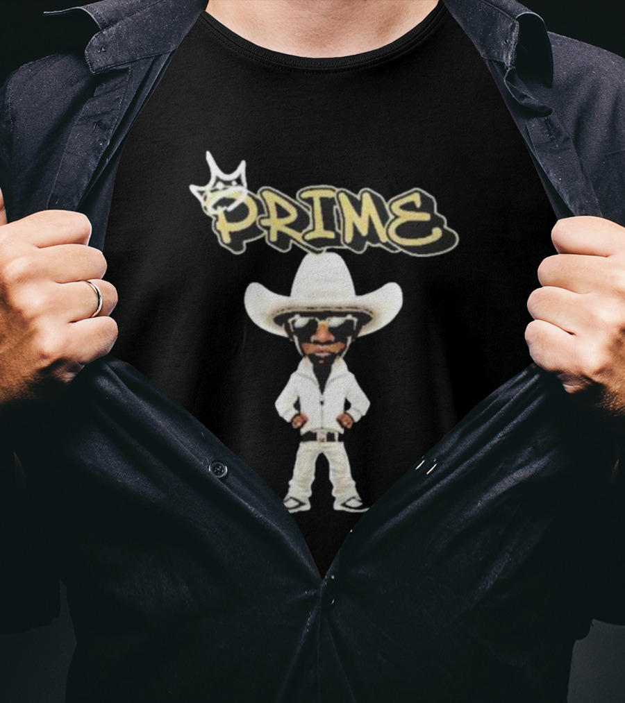 Prime King Deion Sanders Cowboy Outfit Iconic T-Shirt