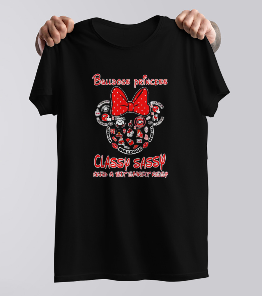 Bulldogs Princess Minnie Mouse Classy Sassy And A Bit Smart Assy T-Shirt
