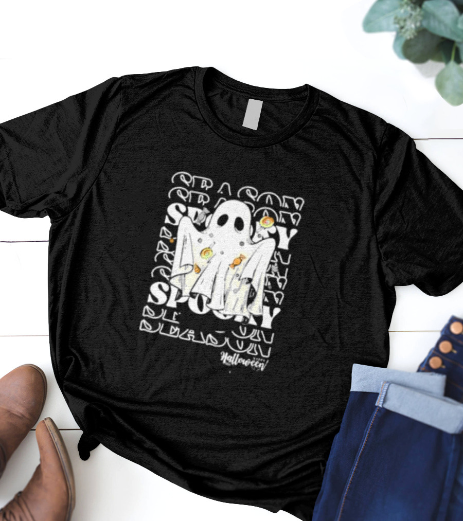 Spooky Season Ghost Halloween Candy T-Shirt