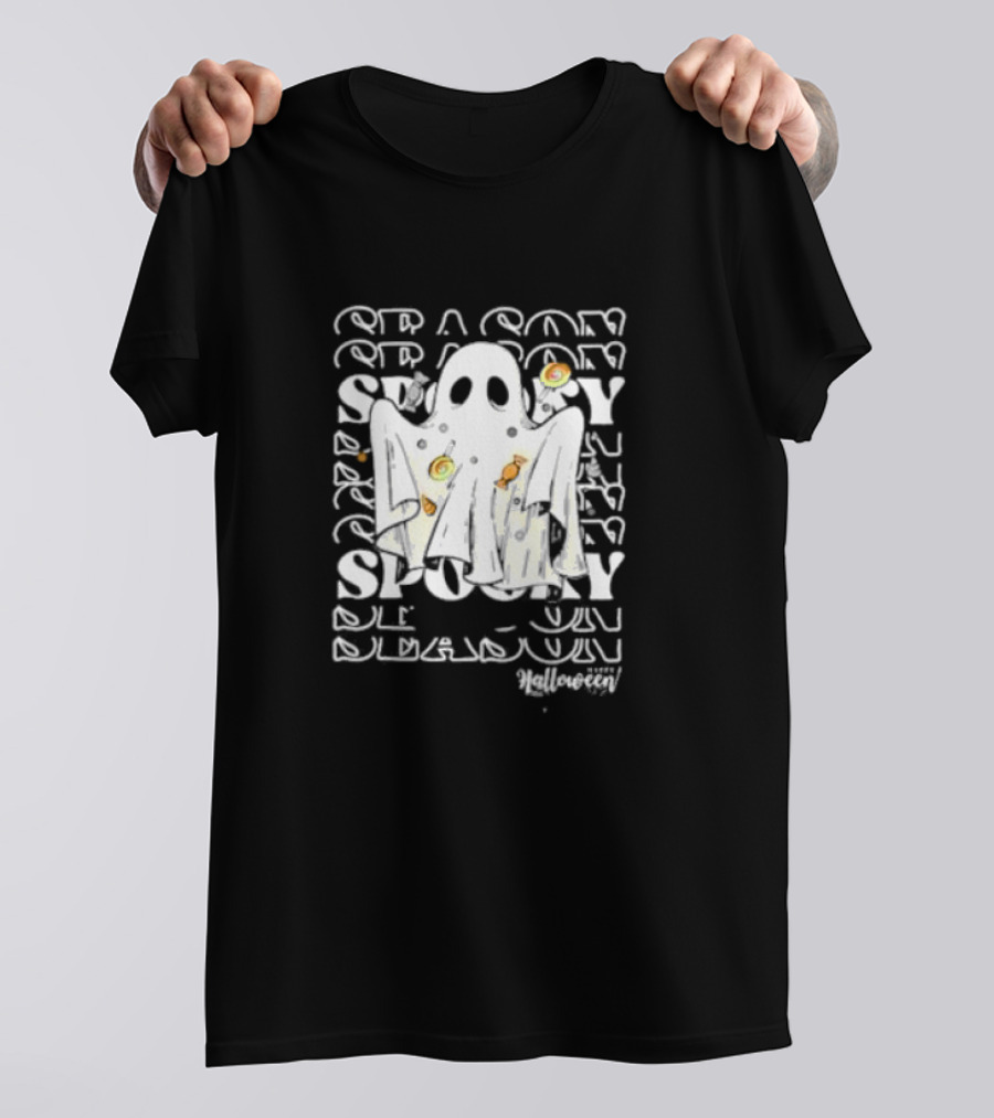 Spooky Season Ghost Halloween Candy T-Shirt
