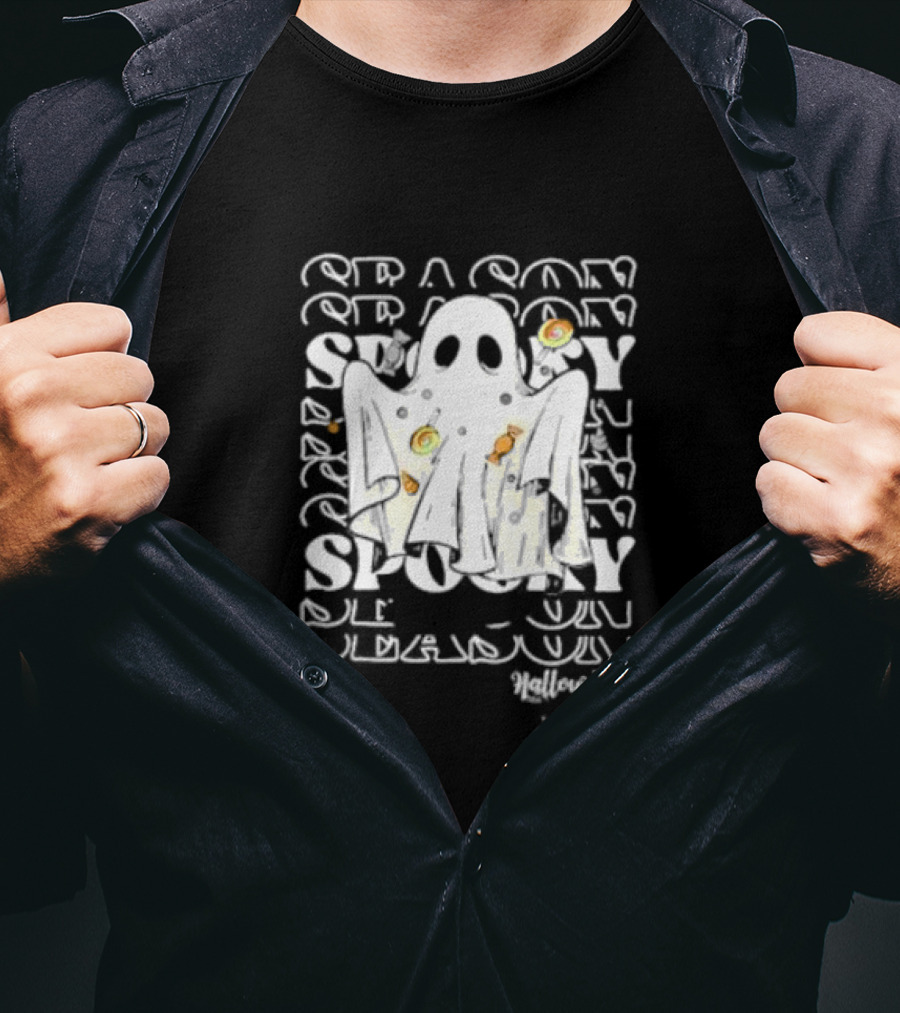 Spooky Season Ghost Halloween Candy T-Shirt