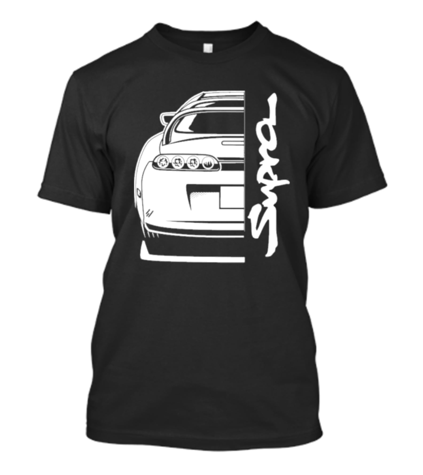 Toyota Supra Mk4 JDM Rear View Supra Text T-Shirt