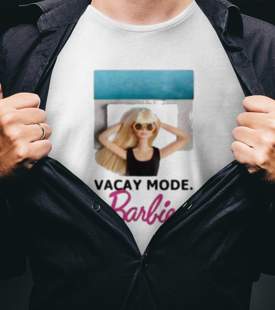 Vacay Mode Barbie Sunglasses Relaxation Scene T-Shirt