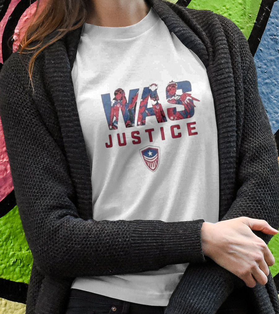 Washington Justice City Hero WAS Justice Shield Emblem T-Shirt