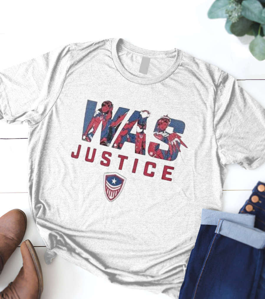 Washington Justice City Hero WAS Justice Shield Emblem T-Shirt