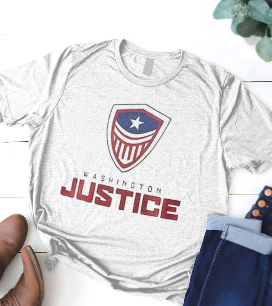 Washington Justice Logo Emblem Star Shield Branding T-Shirt