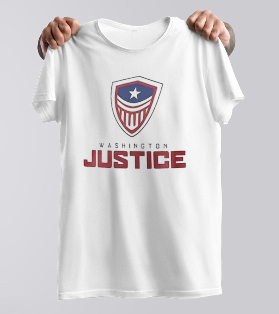 Washington Justice Logo Emblem Star Shield Branding T-Shirt