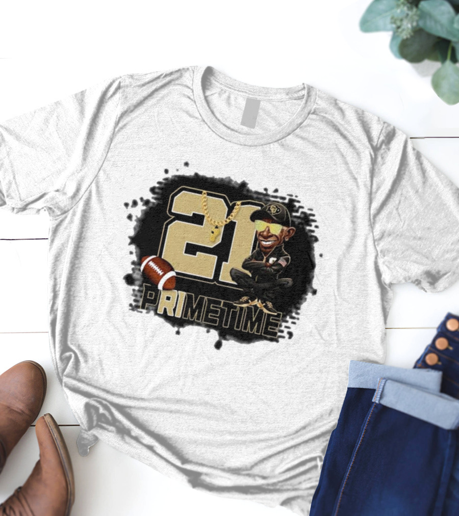 21 Prime Time Football Deion Sanders Coach Swea Mens Womens T-Shirt