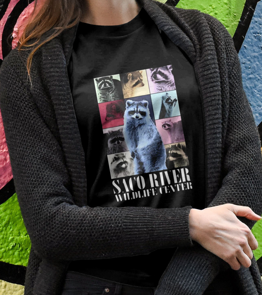 Saco River Wildlife Center Raccoon Collage The Eras Tour T-Shirt