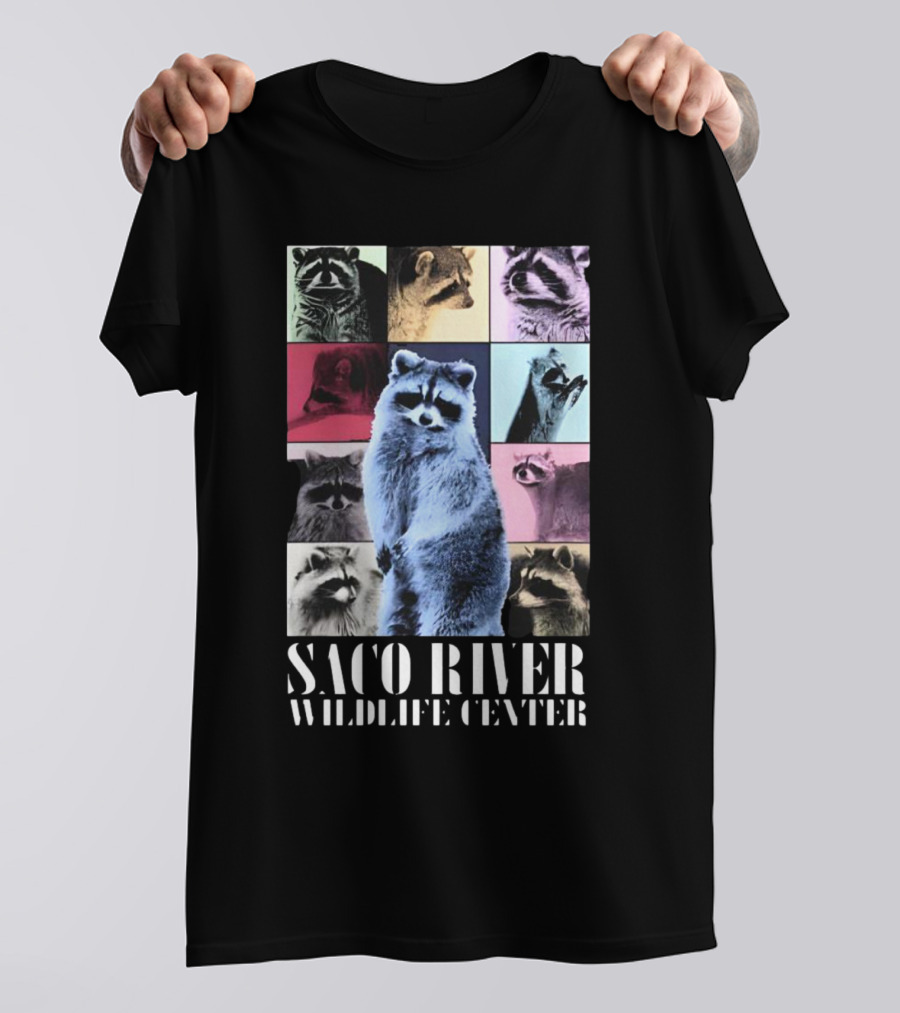 Saco River Wildlife Center Raccoon Collage The Eras Tour T-Shirt