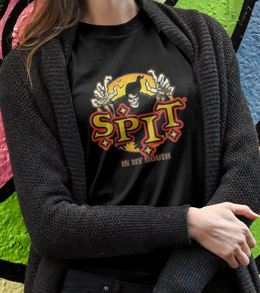 Spirit Halloween Spit In My Mouth Grim Reaper T-Shirt