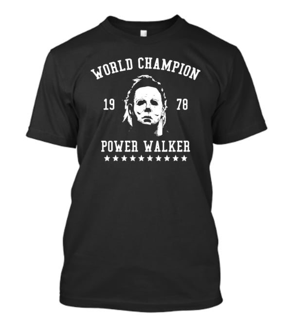 World Champion 1978 Power Walker Horror Mask Retro T-Shirt