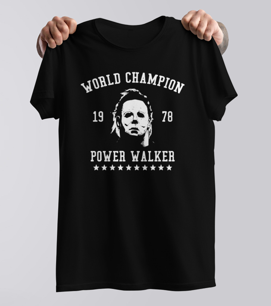 World Champion 1978 Power Walker Horror Mask Retro T-Shirt