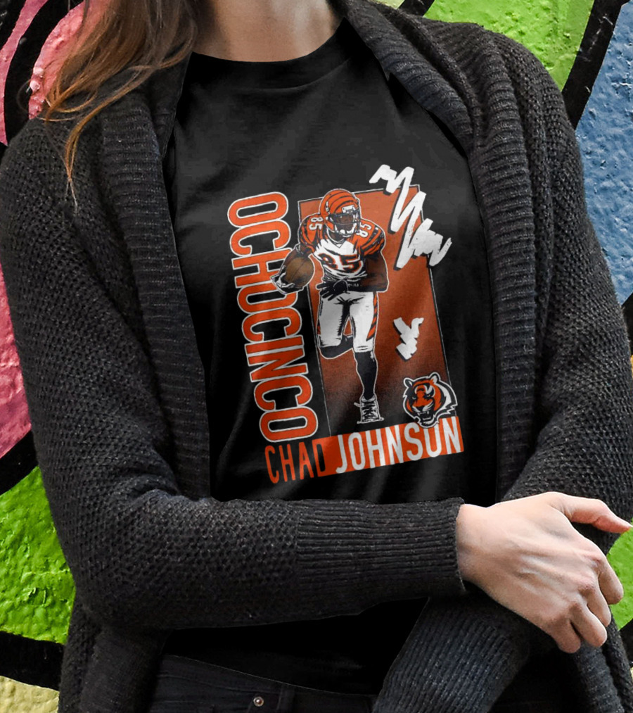 Ochocinco Chad Johnson Cincinnati Bengals Caricature T-Shirt