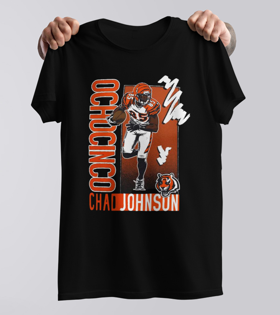 Ochocinco Chad Johnson Cincinnati Bengals Caricature T-Shirt