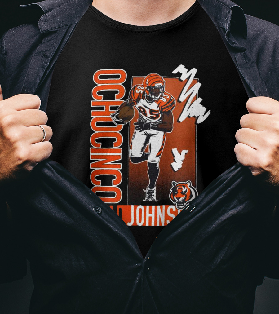 Ochocinco Chad Johnson Cincinnati Bengals Caricature T-Shirt