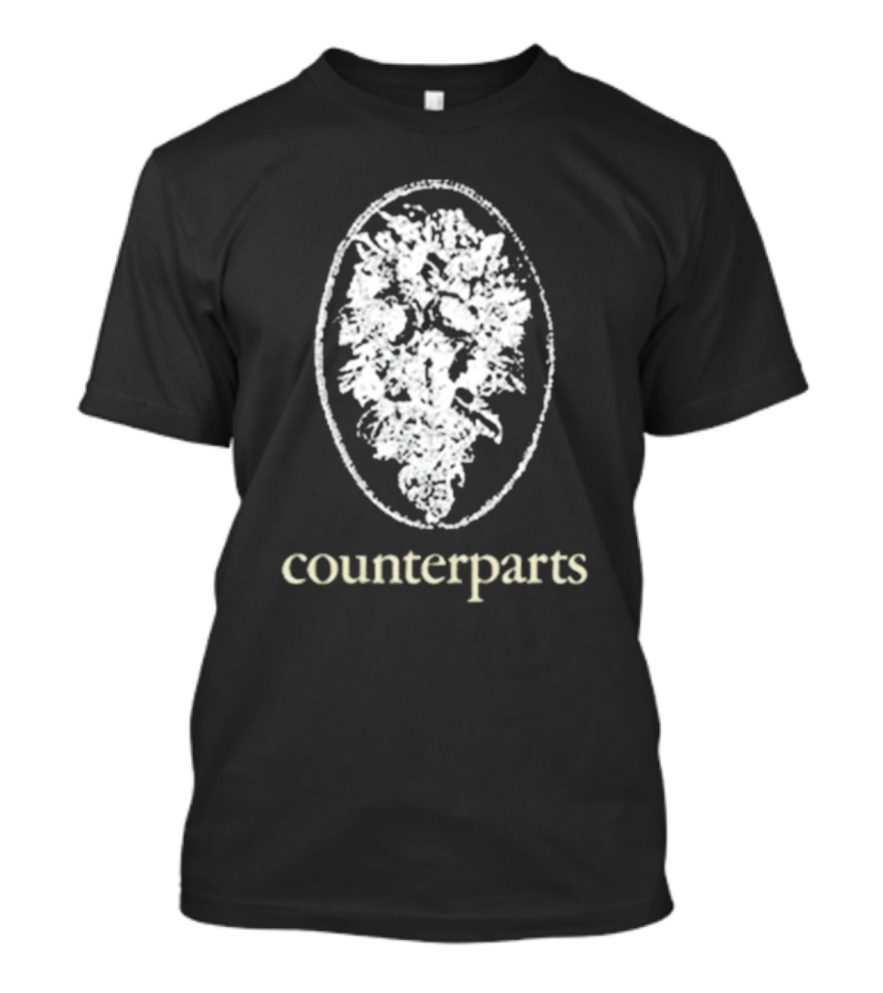 Counterparts Flowers On My Grave Oval Floral T-Shirt