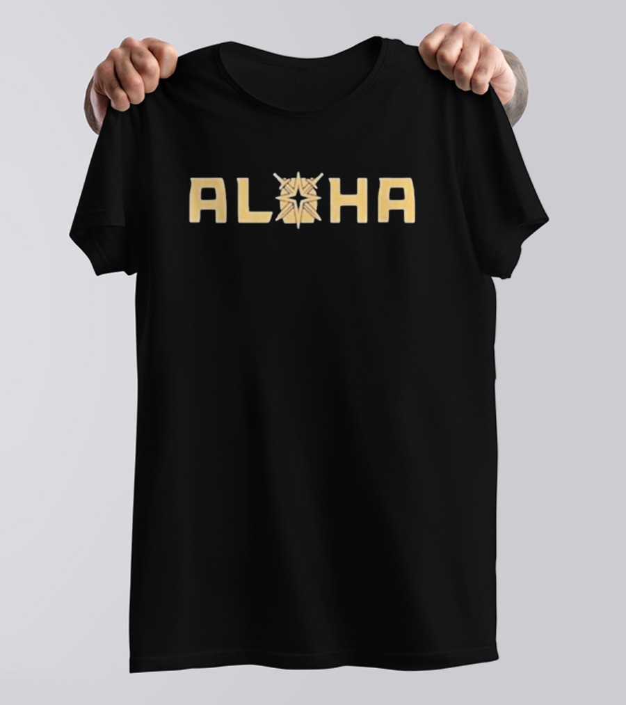 Golden Knights VGK Aloha Star Hockey T-Shirt