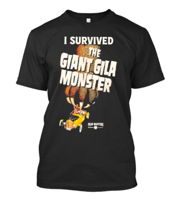 I Survived The Giant Gila Monster Film Masters Vintage Car Scene T-Shirt