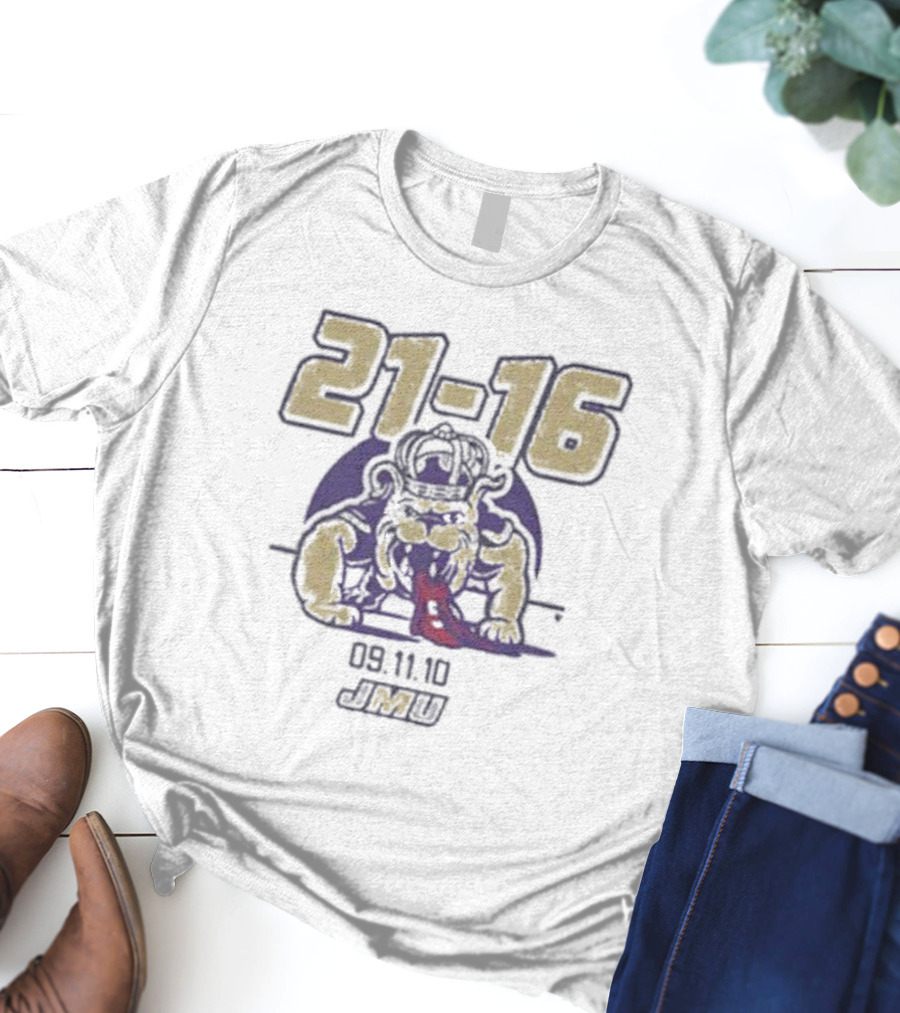 JMU 21-16 09.11.10 Football Dukes T-Shirt