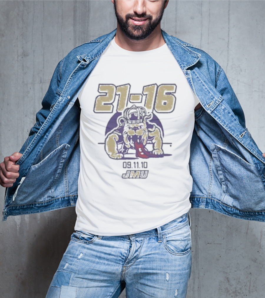 JMU 21-16 09.11.10 Football Dukes T-Shirt