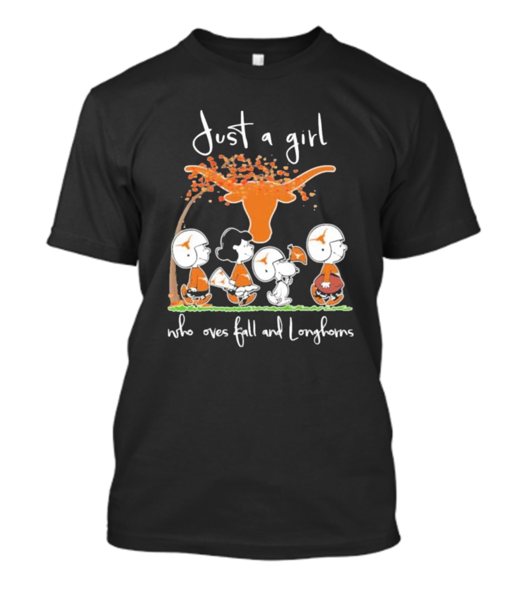 Just A Girl Who Loves Fall And Longhorns T-Shirt