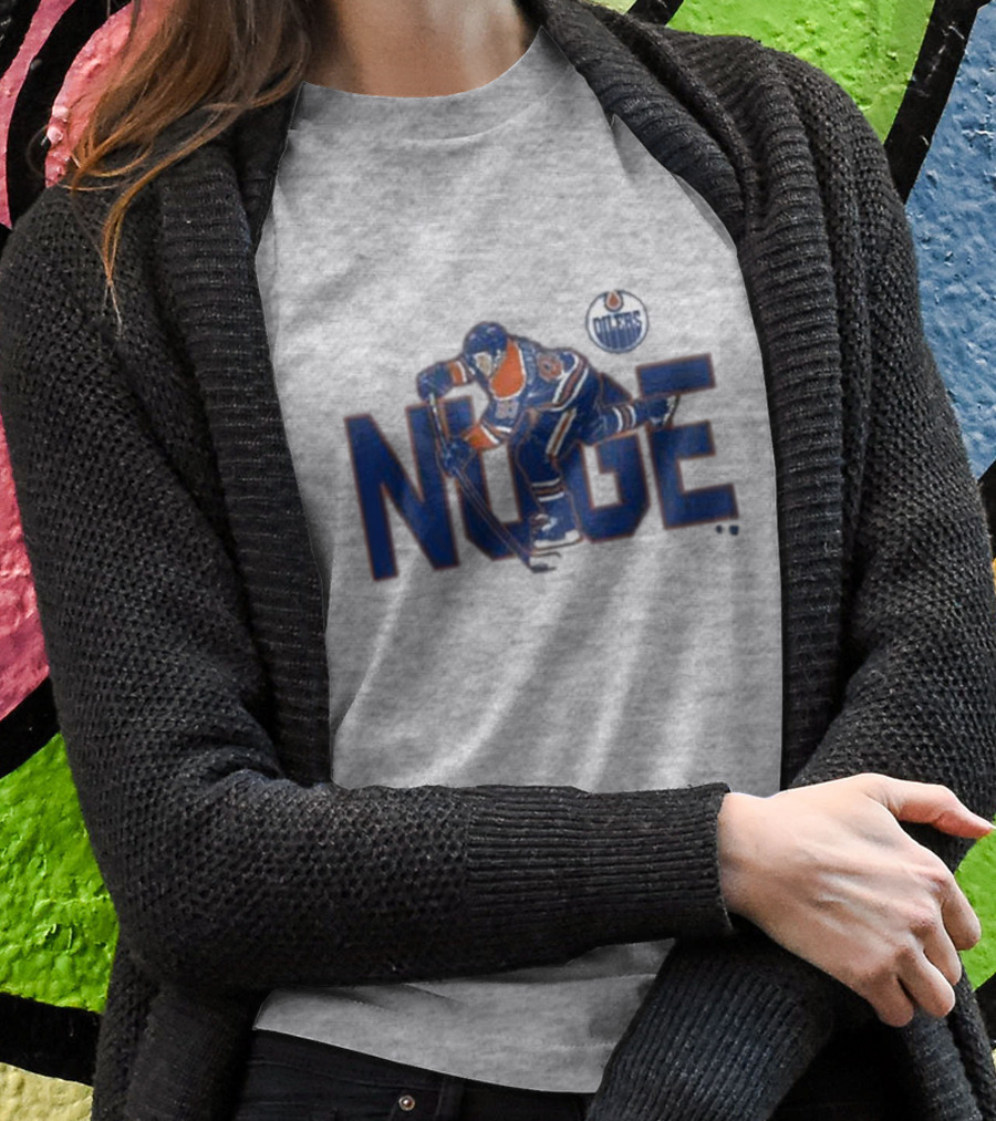 Ryan Nugent-Hopkins Edmonton Oilers NUGE Hockey Player Action T-Shirt