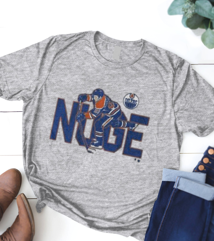 Ryan Nugent-Hopkins Edmonton Oilers NUGE Hockey Player Action T-Shirt