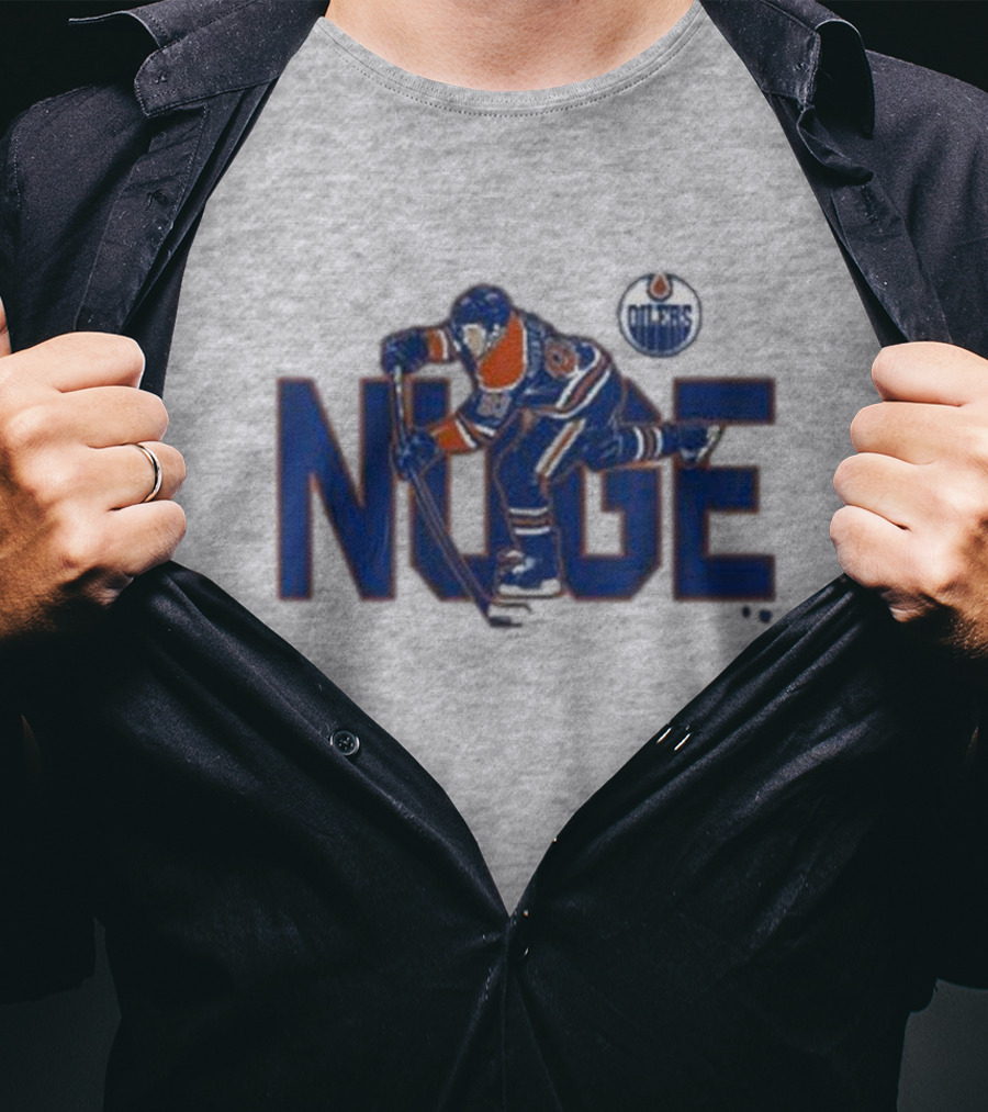 Ryan Nugent-Hopkins Edmonton Oilers NUGE Hockey Player Action T-Shirt