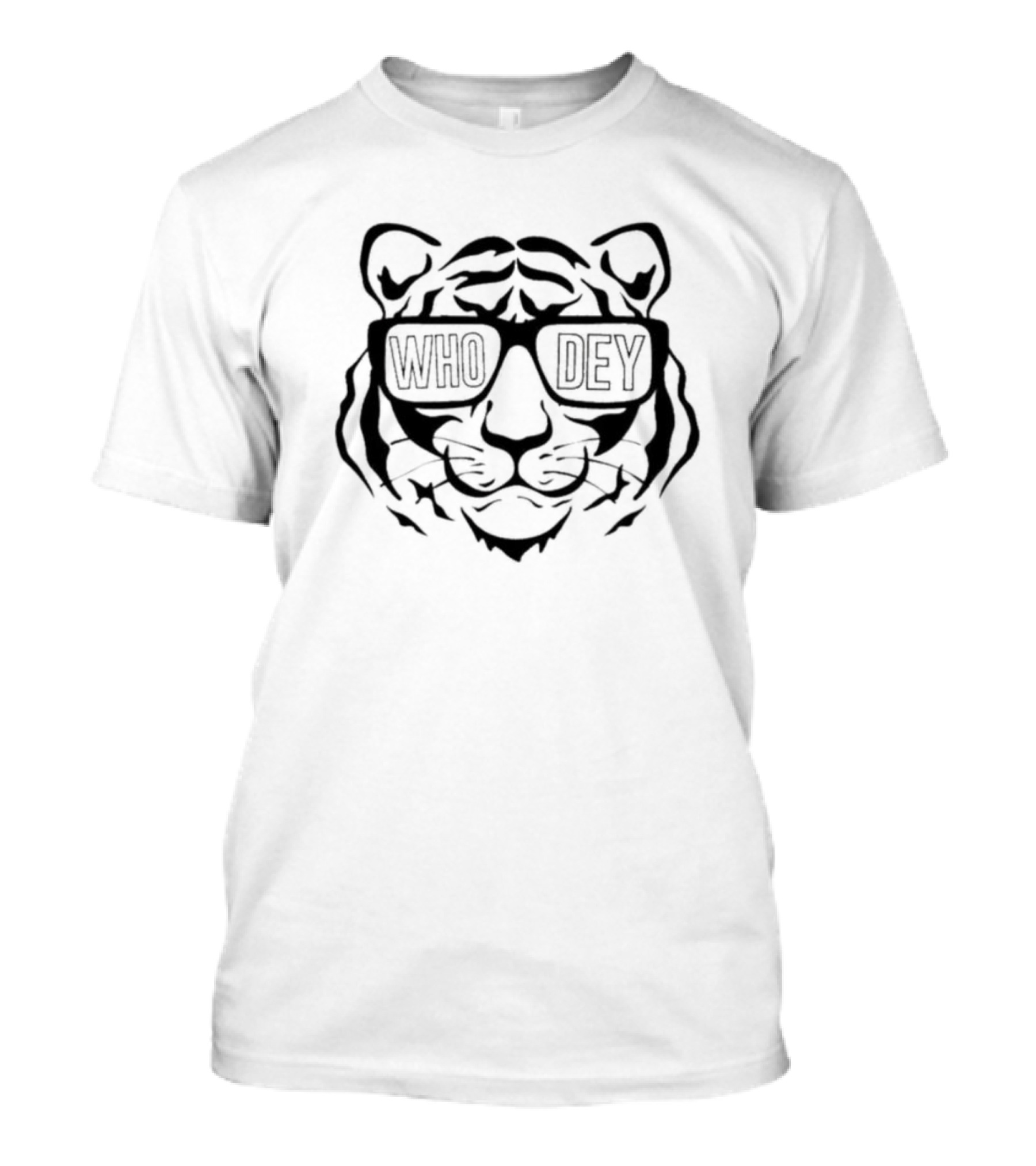 White Bengals Tiger Who Dey Cincinnati Football Sunday Funday Helmet T-Shirt
