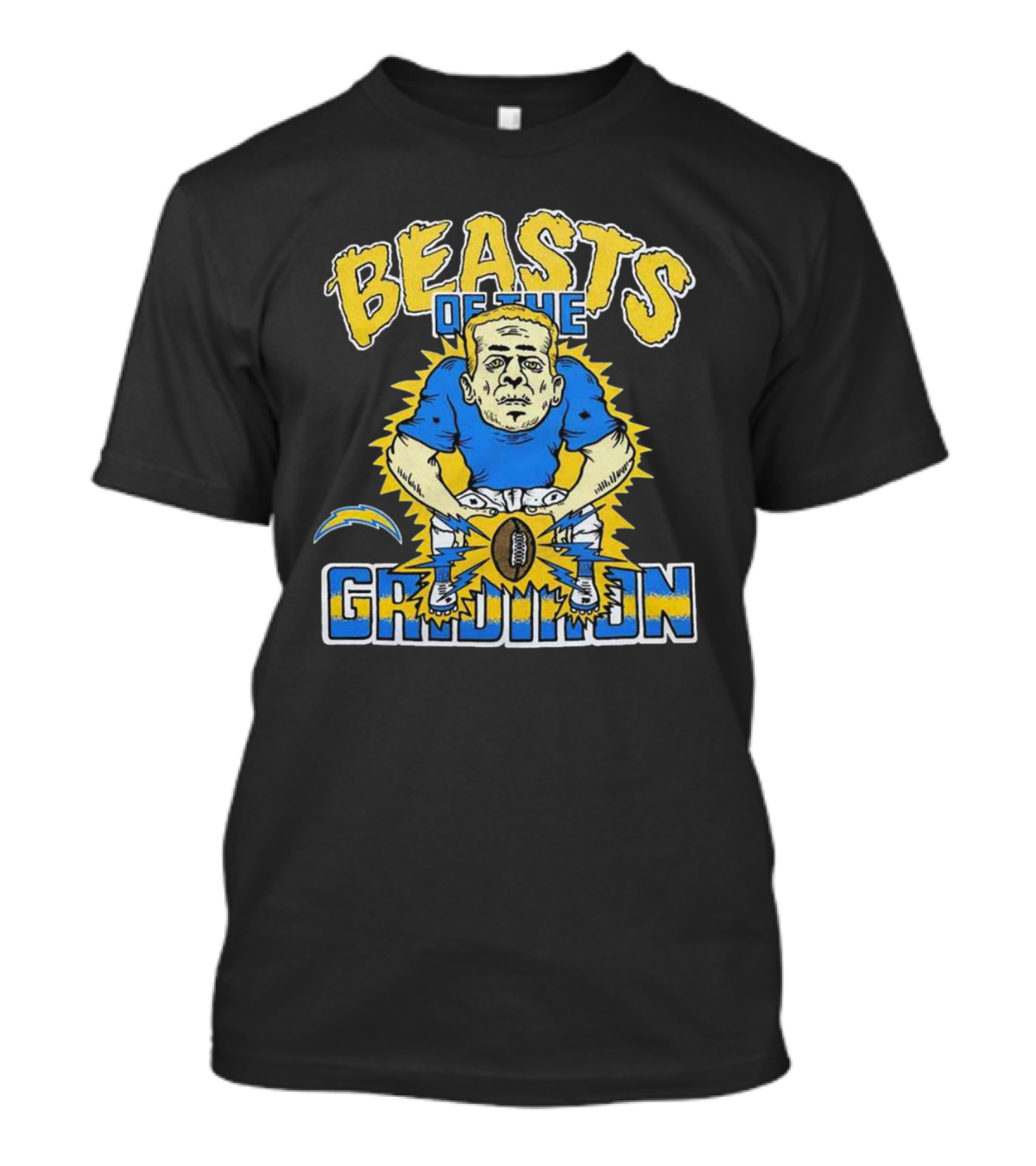 Los Angeles Chargers Beasts Of The Gridiron Football Player T-Shirt