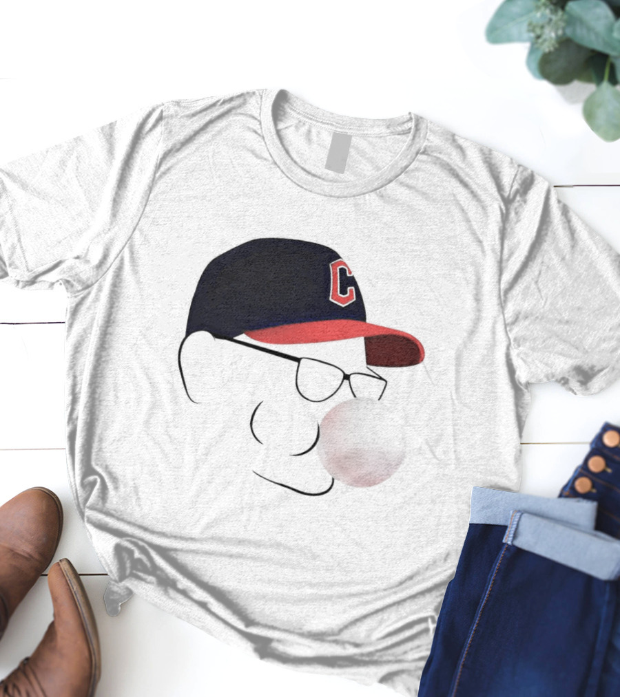 Terry Francona Tito Bubblegum C Logo Hat T-Shirt