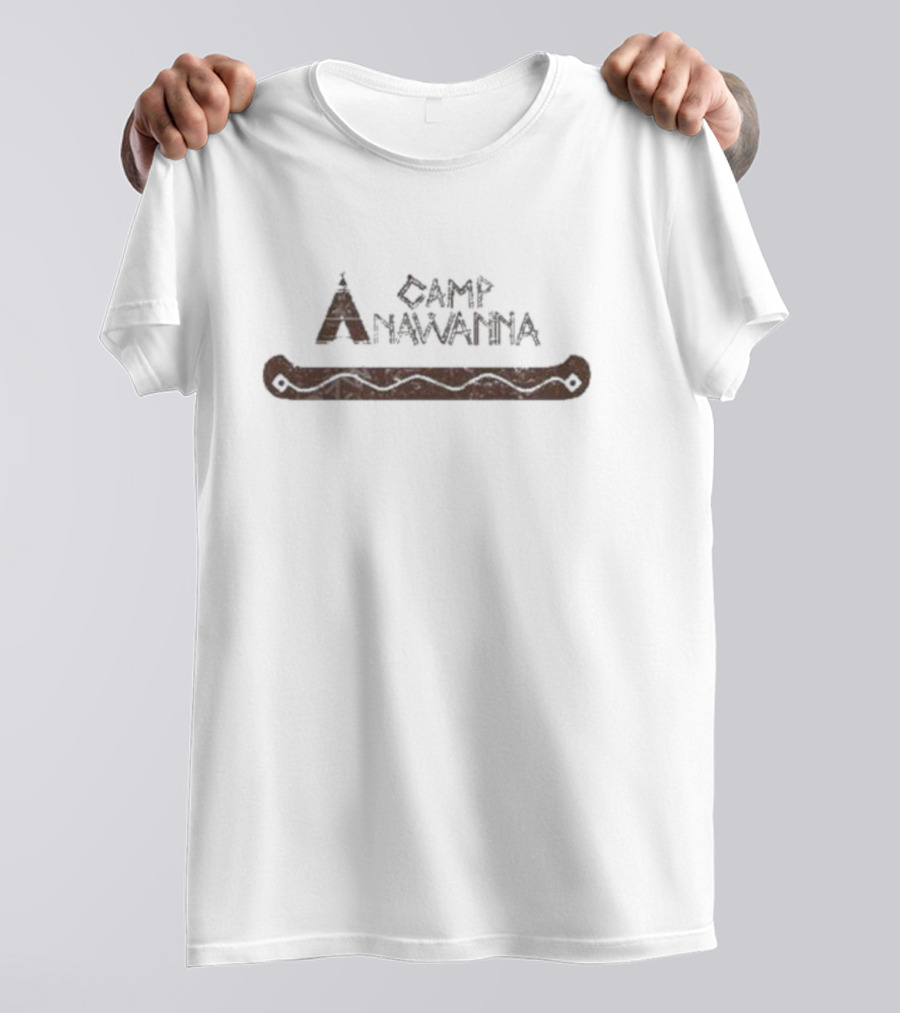 DonkeyTees Camp Anawanna Canoe With Tent T-Shirt