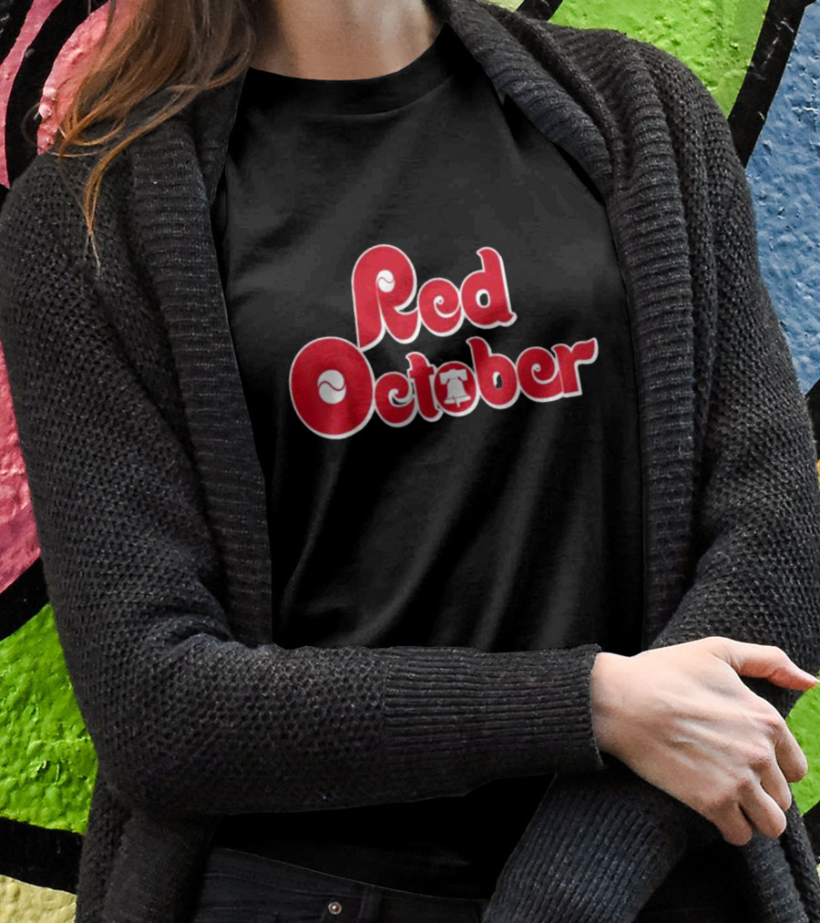 Red October Philly Philadelphia Liberty Bell Baseball T-Shirt