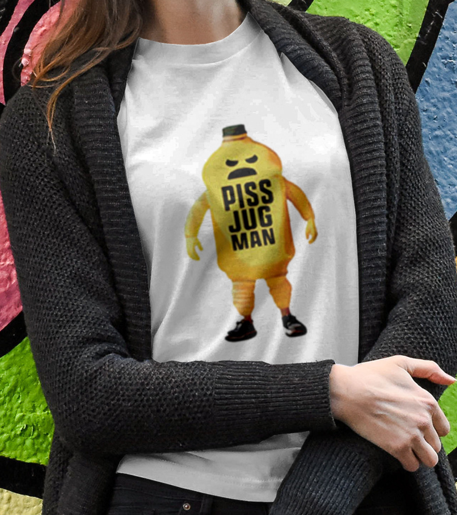 Piss Jug Man Mascot Character With Attitude And Sneakers T-Shirt