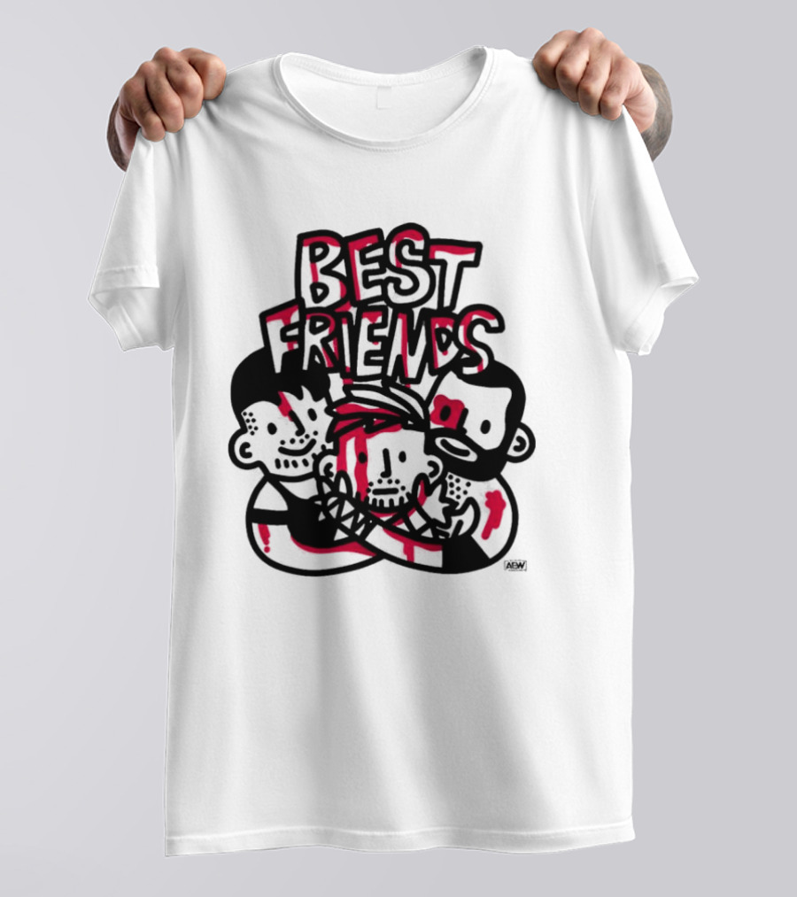 Best Friends AEW With Blood Brothers Orange Cassidy Trio T-Shirt