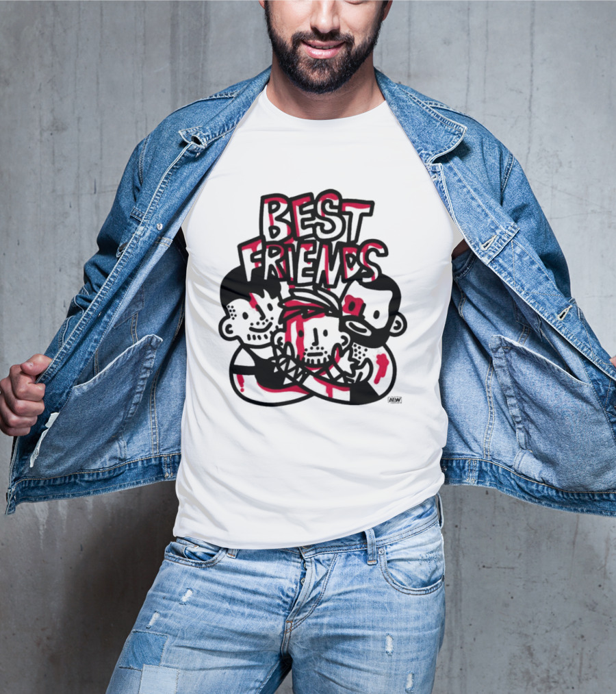 Best Friends AEW With Blood Brothers Orange Cassidy Trio T-Shirt