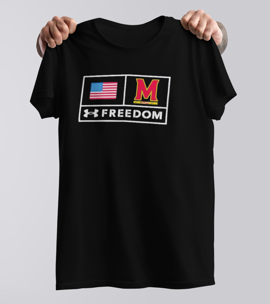 Under Armour Freedom Maryland Terrapins American Flag M T-Shirt