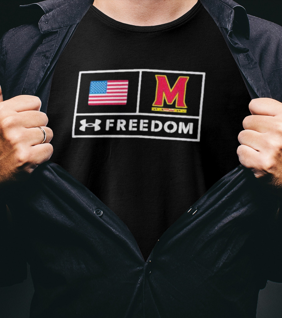 Under Armour Freedom Maryland Terrapins American Flag M T-Shirt