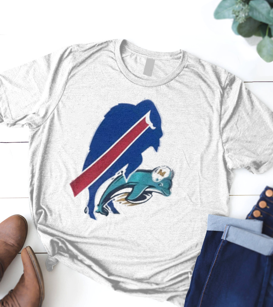 Buffalo Bills Doggy Miami Dolphins T-Shirt