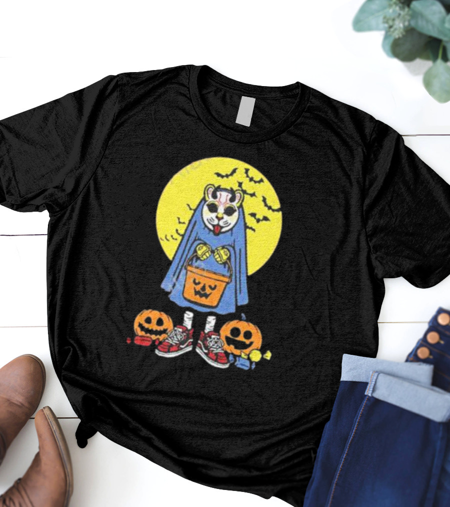 Home Team Trick Or Treat Halloween Costume With Pumpkins And Bats T-Shirt