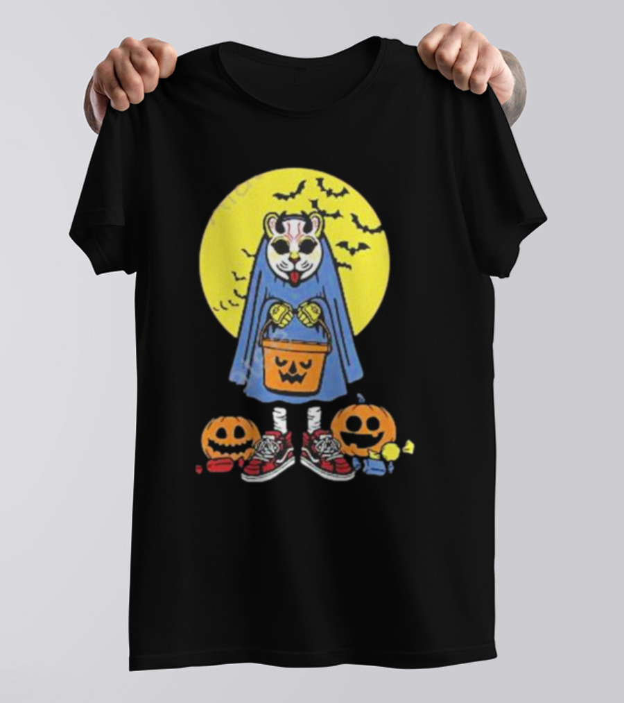 Home Team Trick Or Treat Halloween Costume With Pumpkins And Bats T-Shirt