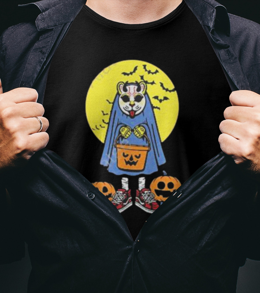 Home Team Trick Or Treat Halloween Costume With Pumpkins And Bats T-Shirt