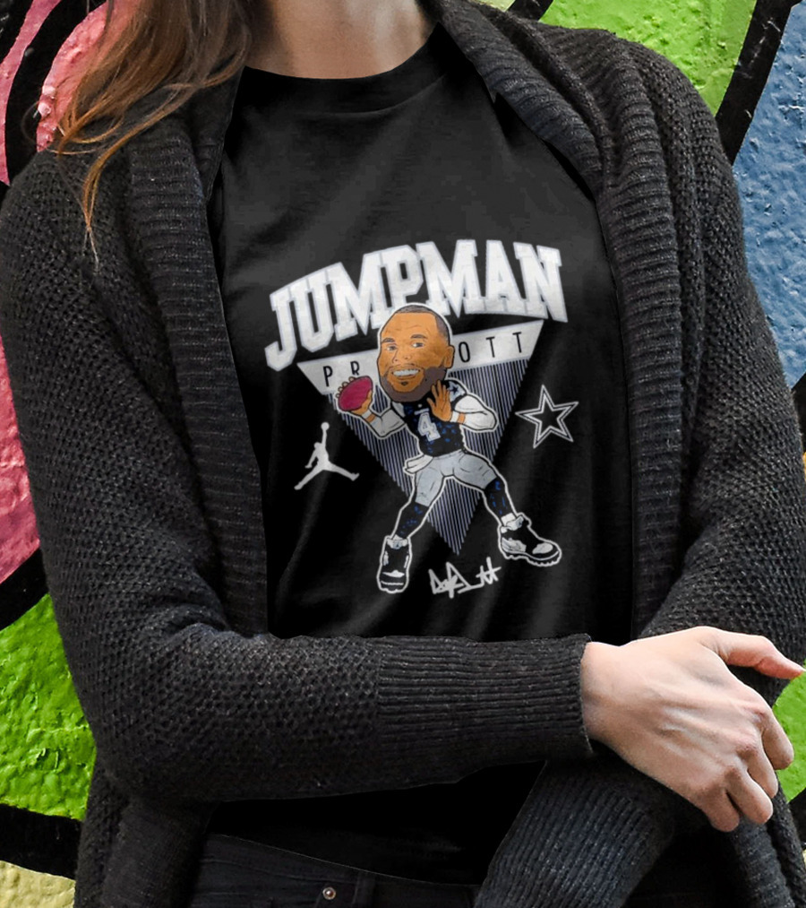 Jumpman Dak Prescott Dallas Cowboys Signature T-Shirt